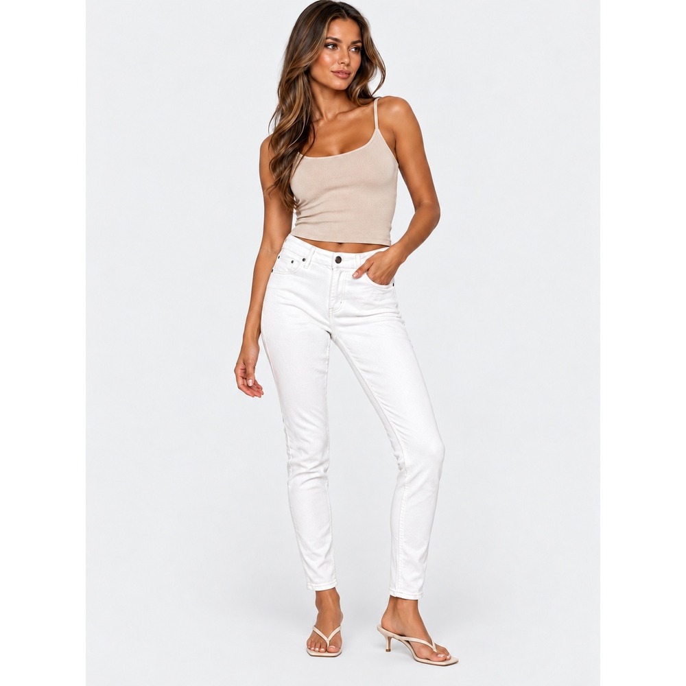 Good American Good Legs White High Rise Skinny Jeans Size 2/26